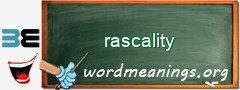 WordMeaning blackboard for rascality